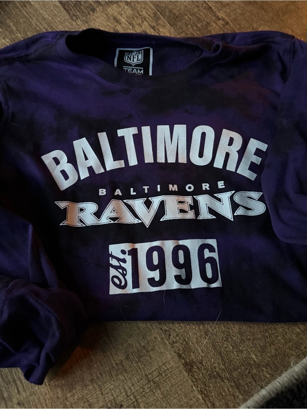 NFL Baltimore Ravens Purple Long Sleeve Kids Tee